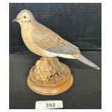 Hand Crafted Signed Bird Sculpture.