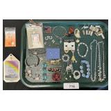 Costume Jewelry, Pins, Watches.