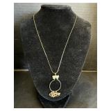14K Gold Necklace & Mother Pendant.
