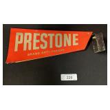Prestonï¿½s Brand Anti-Freeze Adv Pennant.