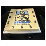 Hercules Car & Truck RustProofing Lighted Clock.