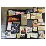 Political Pins, Pennants, Advertising Ephemera.