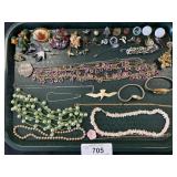 Costume Jewelry, Necklaces, Pins, Brooches.