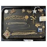 Costume Jewelry, Necklaces, Brooches.