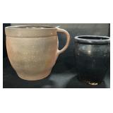 Redware & Stoneware Pottery Crocks.