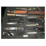 Lot Of Various Fixed Blades, Buck, United & Fury.