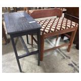 Vtg Piano Stool, Side Table.