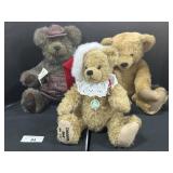 Lot Of 3 Teddy Bears, Herman, Dehaven Originals
