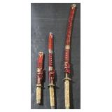 3 Beautiful Katana Knives.