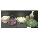 Dansk, Candle Holders, Uranium Glass.