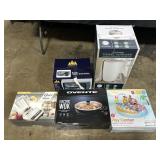 New Towel Warmer, Toaster Oven, Wok, Blender.