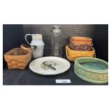 Longaberger Baskets, Stoneware Dog Bowl,