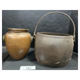 Cast Iron Kettle Pot, Copper Urn Vase.