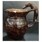 Breininger Pottery Redware Dog Pitcher.