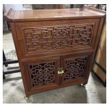 Vtg Chinese-style Bar Cabinet.