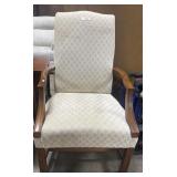 Clean White Upholstered Side Chair.