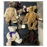 7 Stuffed Teddy Bears, Boyd, Vermont, Joanies Doll