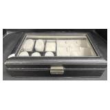 Black Leather Watch Storage Box.