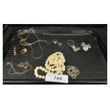 Sterling Silver Pins, Necklace, Rings.;