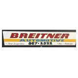 Large Metal Breitner Auto Advertising Sign.