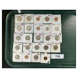 U.S. Coins, Quarters, Nickels, Pennies.