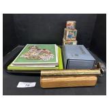 Vintage Board Puzzles, Dominos, Kaleidoscope.