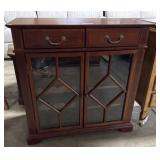 Cherry Finish Wine Cabinet.