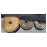 (3) Vtg Grind Stone Wheel.