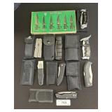 Mini Fixed Blades, Various Pocket Knives, Gerber.