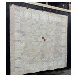 Antique Trip Around The World Patchwork Quilt.