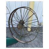 (2) Steel Wagon Wheels.