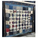 Signed 1834 WM. Antique Folk Art Quilt.