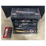 Toolbox w/ Tools, Tap & Die, Wrenches.
