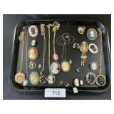 Cameo Jewelry, Necklaces, Brooches, Earrings.