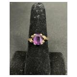 14KT Gold Amethyst Ring.