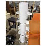 IKEA Vidja Floor Lamp, Orange Mesh Office Chair.