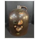 Transfer Designed Stoneware Jug.