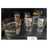 Coca Cola World Cup Glasses, Character Glasses.