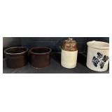 Stoneware Crocks & Jar.