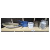 Graniteware Pots, Casserole Dish, Pitcher & Jar.