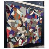 Antique Folk Art Crazy Quilt.