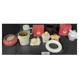 Stoneware Crocks, Lenox & Fabar Figurines.