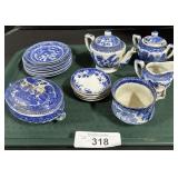 Blue Japanese Tea Set.