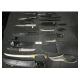 Lot Of Various Fixed Blade Knives, United & Fury