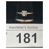 14K Gold Band & Diamond Ring.