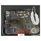 Lot Of Costume Jewelry, Necklaces, Earrings,