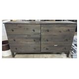 Grayed Pine 6 Drawer Dresser.