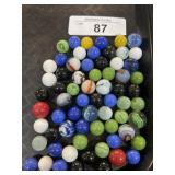 Lot Of Vintage Glass Marbles, Swirl, Cats eye.