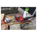 Steel Wheel Barrow, GreenWorks Sprayer, TroyBilt