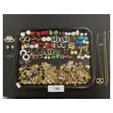 Sterling Earrings, Costume Jewelry.
